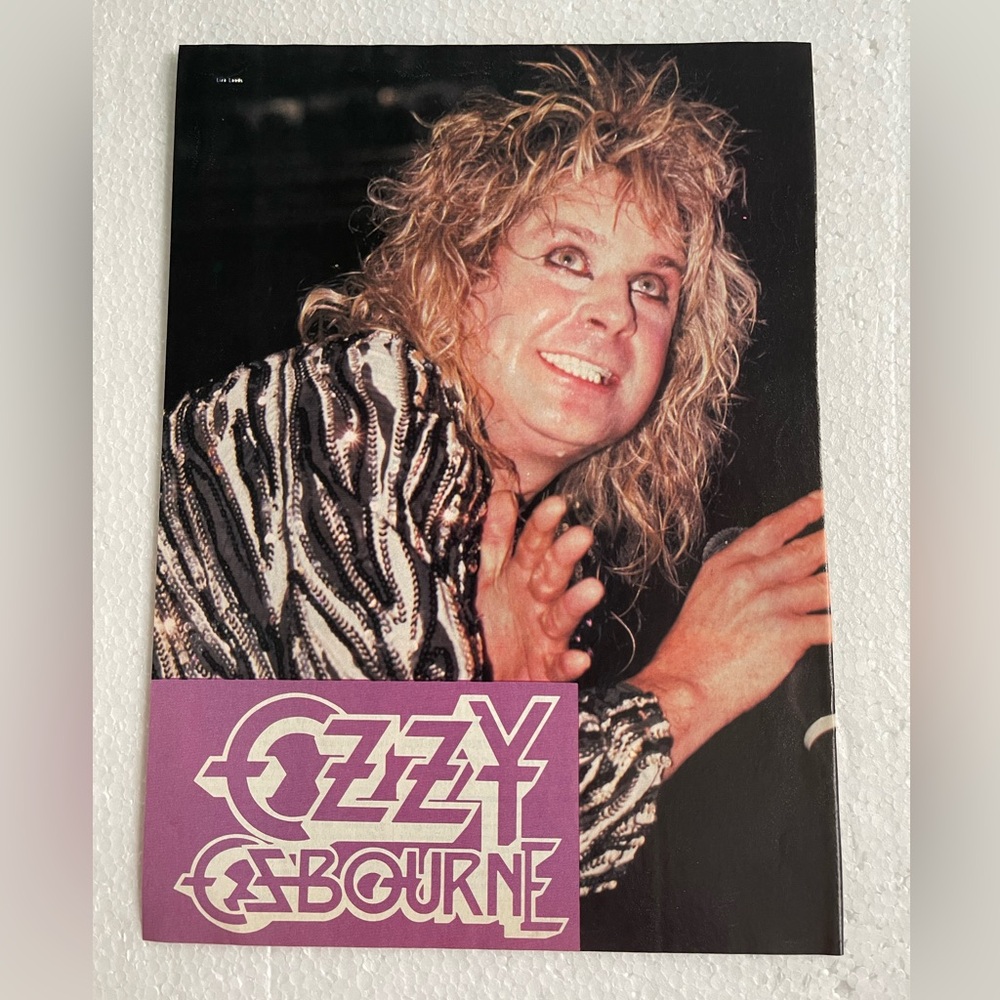 Ozzy Osbourne Pinup with Black and White Stripes